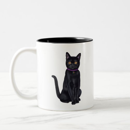 CatFans _ Bombay Black Cat Two_Tone Coffee Mug