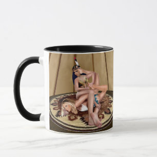 CATFIGHT IN A TEEPEE MUG