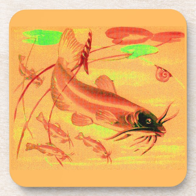 catfish beverage coaster (Front)