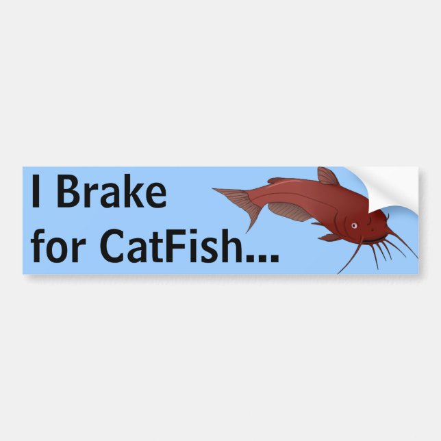 CatFish Brake Break Bumper Sticker (Front)