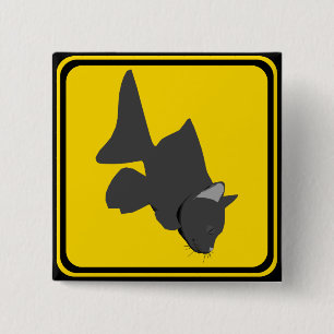 Catfish Crossing! Pinback Button