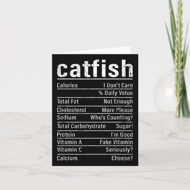 Catfish Facts Funny Fishing Lover Catfishing Graph Card (Front)
