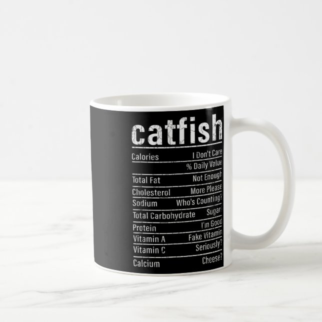 Catfish Facts Funny Fishing Lover Catfishing Graph Coffee Mug (Right)