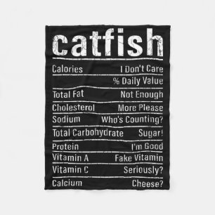 Catfish Facts Funny Fishing Lover Catfishing Graph Fleece Blanket