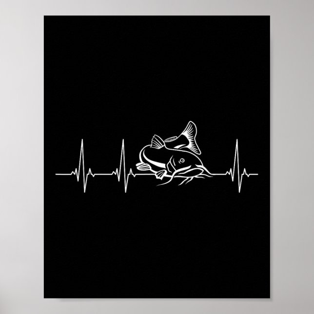 Catfish Fishing Heartbeat  Poster (Front)