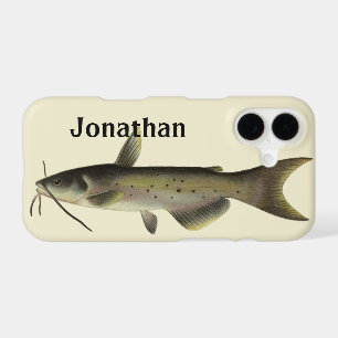 Catfish Fishing, Vintage Marine Life River Fish iPhone 17 Case