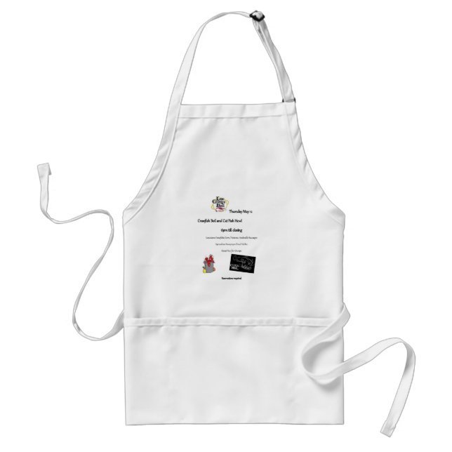 Catfish-Howl BBQ - Crawfish-Boil Apron (Front)