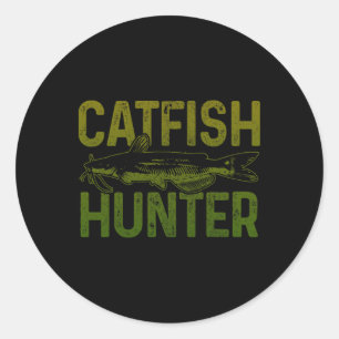 Catfish Hunter Catfish Fishing Gift Classic Round Sticker