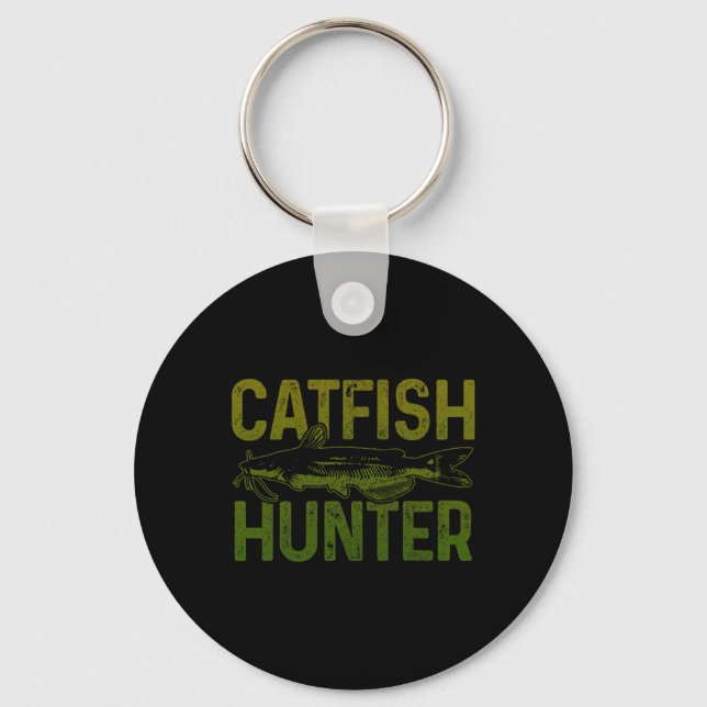 Catfish Hunter Catfish Fishing Gift  Keychain (Front)