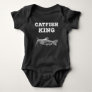 Catfish King Fishing Fish Lover Fish Hook Angler Baby Bodysuit