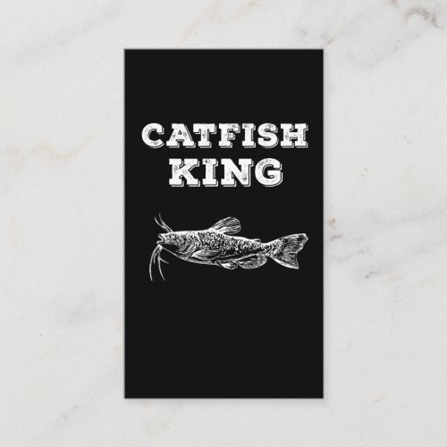 Catfish King Fishing Fish Lover Fish Hook Angler Business Card