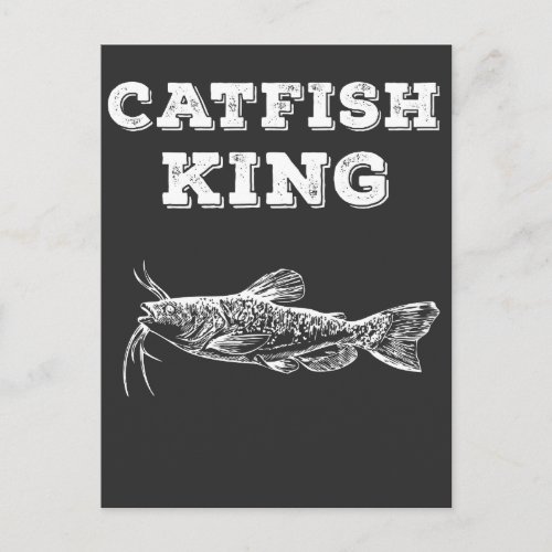 Catfish King Fishing Fish Lover Fish Hook Angler Postcard
