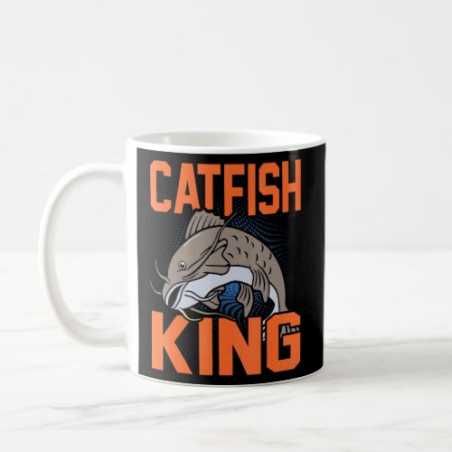 Catfish King Fishing Graphic  Coffee Mug
