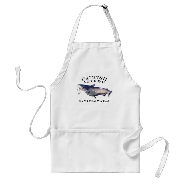 Catfish Noodling It's Not What you Think Adult Apron (Front)