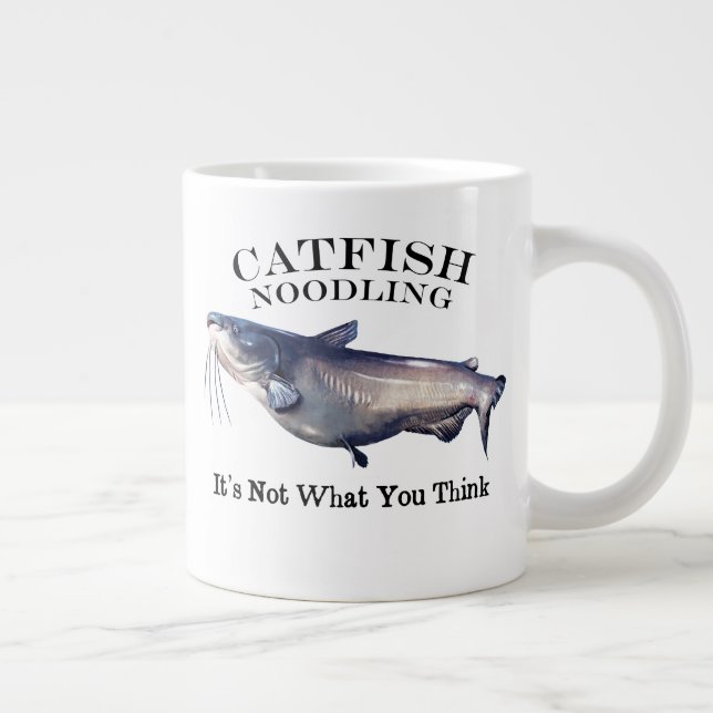 Catfish Noodling It's Not What you Think Giant Coffee Mug (Right)