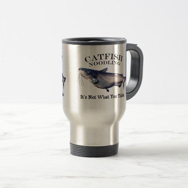 Catfish Noodling It's Not What you Think Travel Mug (Front Right)