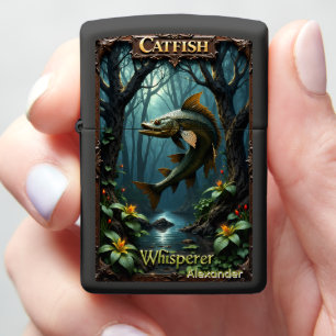 Catfish Personalized Bayou Forest Submerged Zippo Lighter