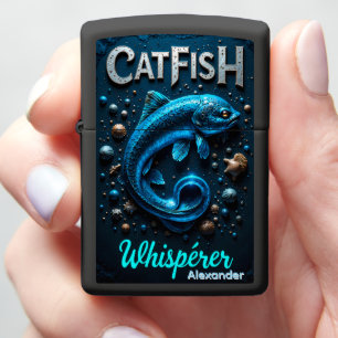 Catfish Personalized Deep Coiled Seabed Zippo Lighter