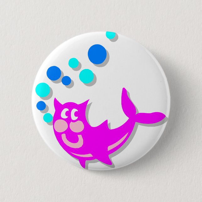 Catfish Pinback Button (Front)