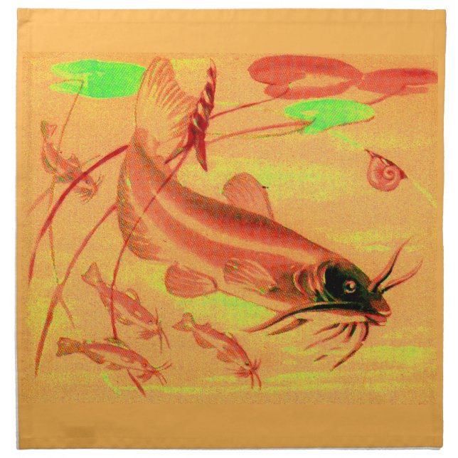 catfish print cloth napkin (Front)