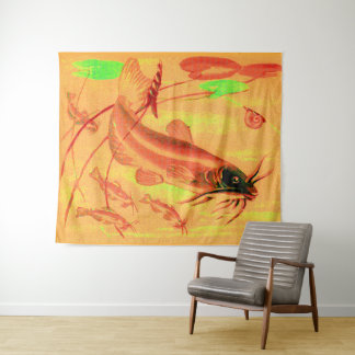 catfish print tapestry
