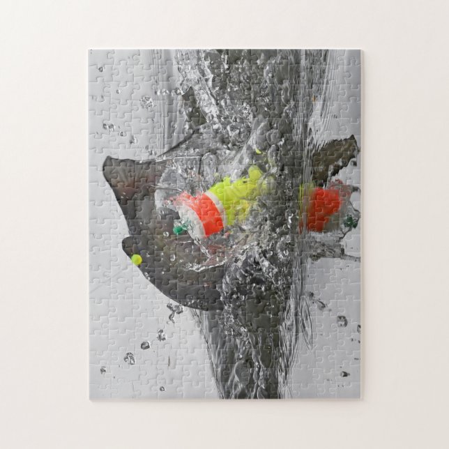 Catfish Takes The Bait Photographic Art Jigsaw Puzzle (Vertical)