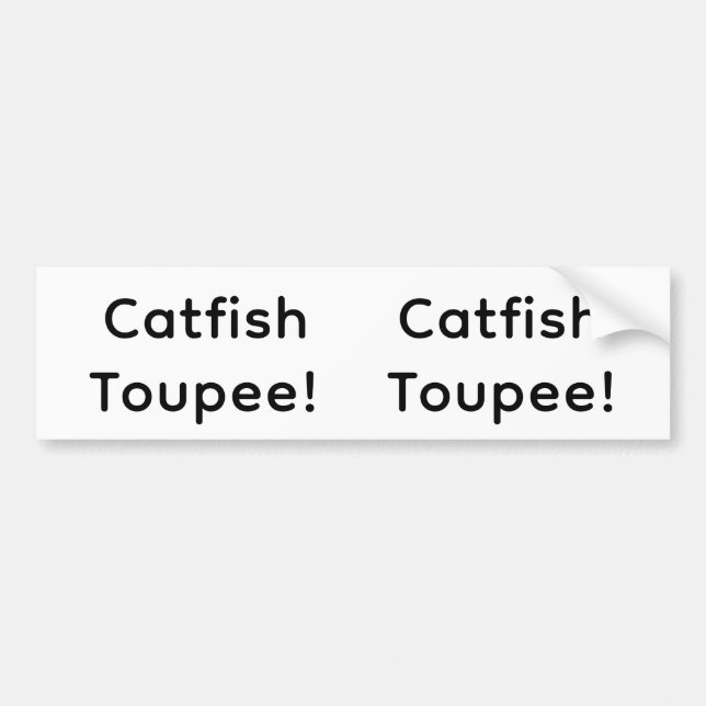 Catfish Toupee Hankamer Artjunkhaus Fun Splash-Art Bumper Sticker (Front)