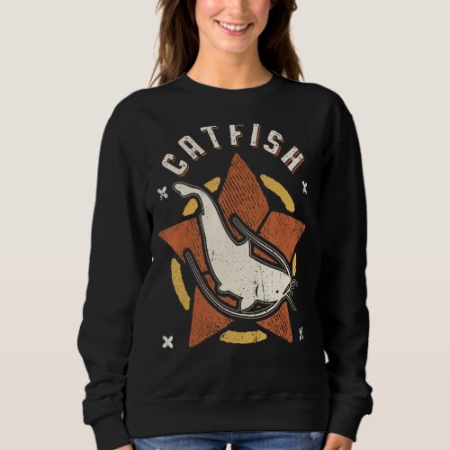 Catfish Vintage Retro Classic Animal Sweatshirt