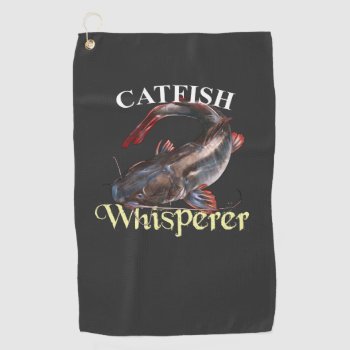 Catfish Whisperer Dark Fishing Towel by pjwuebker at Zazzle