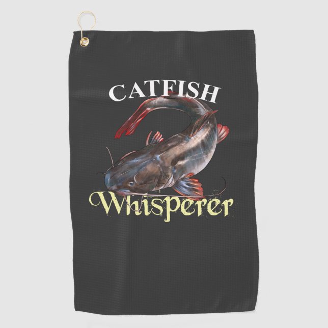 Catfish Whisperer Dark Fishing Towel (Front)