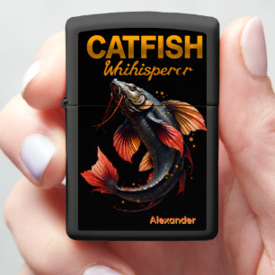 Catfish Whisperer Personalized Black Case Present Zippo Lighter