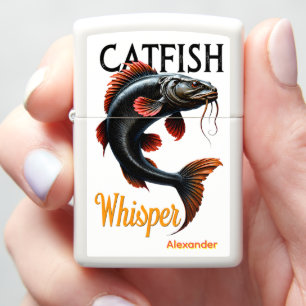 Catfish Whisperer Personalized White Case Gift Zippo Lighter