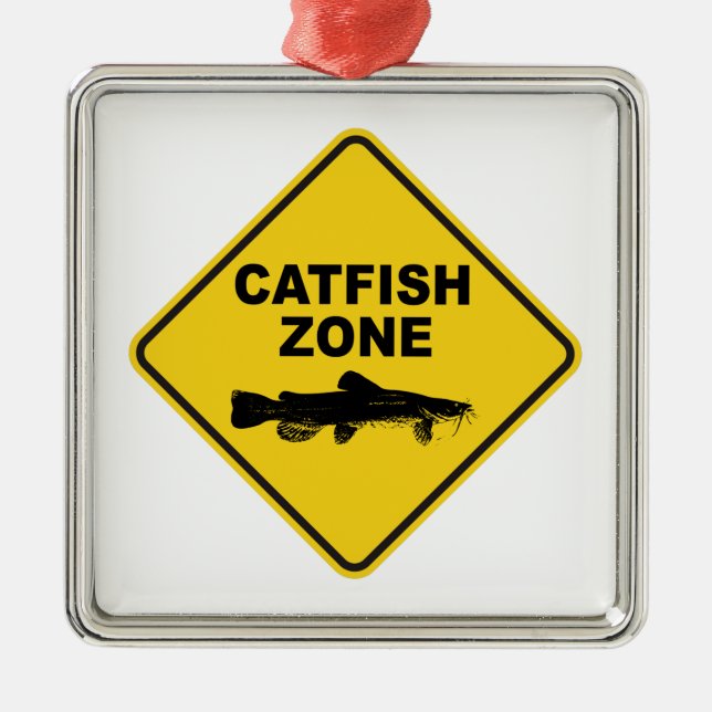 Catfish Zone Metal Ornament (Front)