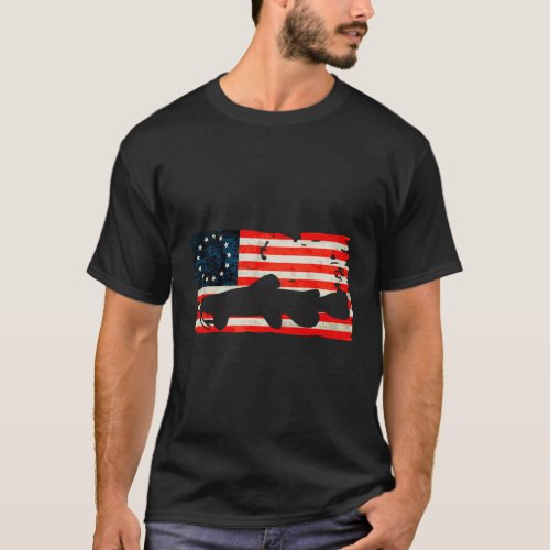 Catfishing American Flag Catfish Angler T_Shirt