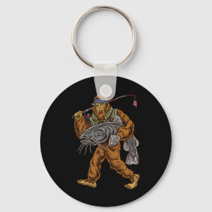Catfishing Bigfoot Hunting Catfishermen  Keychain