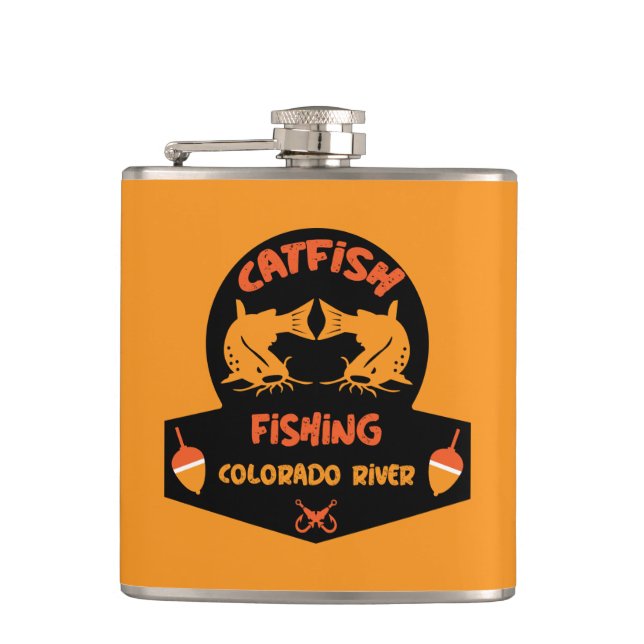 Catfishing Colorado River Flask (Front)