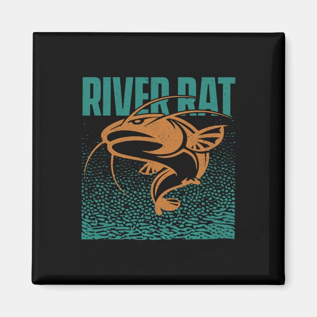 Catfishing Freshwater River Rat - Catfish Fishing  Magnet (Front)