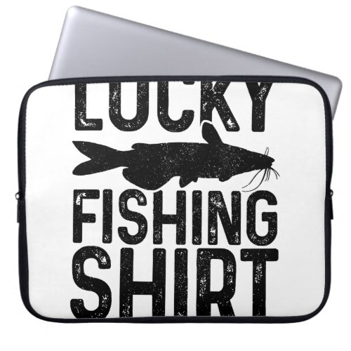 Catfishing Funny Catfish Fisherman Gift Lucky Char Laptop Sleeve