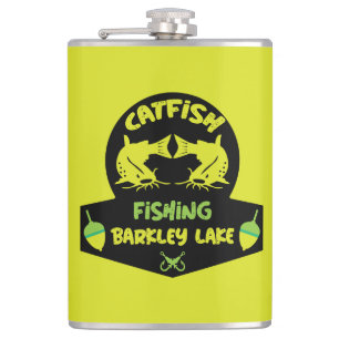 Catfishing Lake Barkley Kentucky Flask