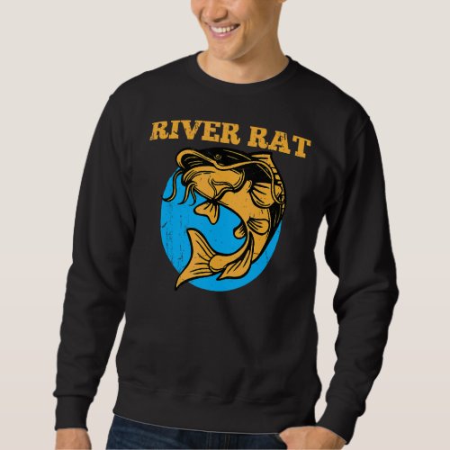 Catfishing River Cool Catfish Fishing Sweatshirt