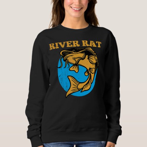 Catfishing River Cool Catfish Fishing Sweatshirt