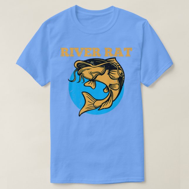 Catfishing River Cool Catfish Fishing  T-Shirt (Design Front)