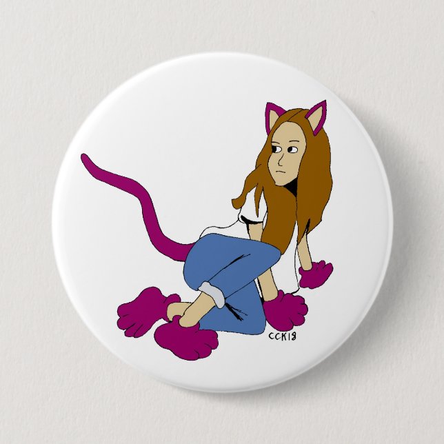 catgirl  button (Front)