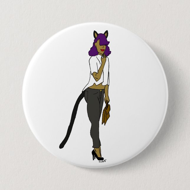 catgirl  button (Front)