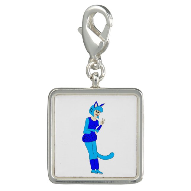 catgirl button charm (Front)
