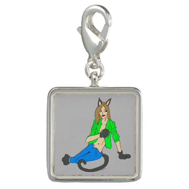 catgirl button charm (Front)