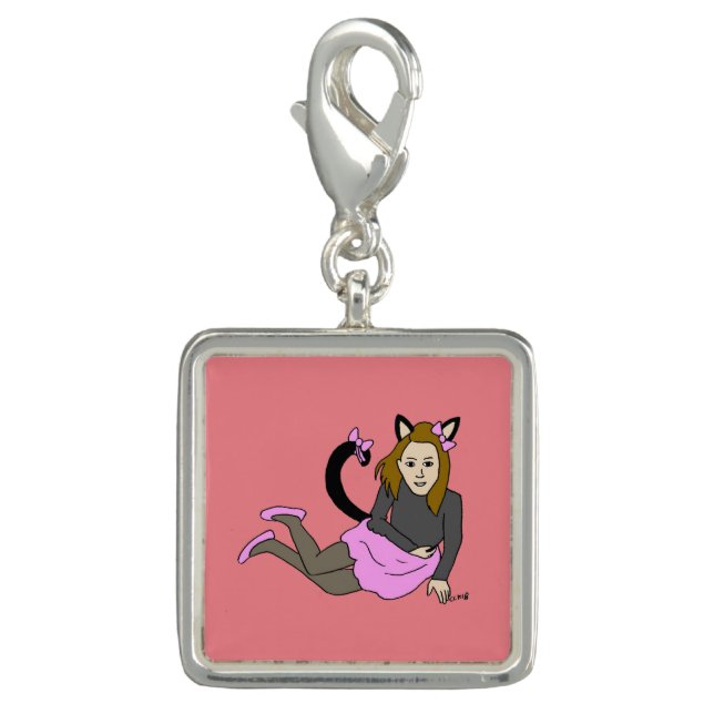 catgirl button charm (Front)