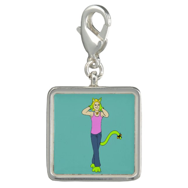 catgirl button charm (Front)