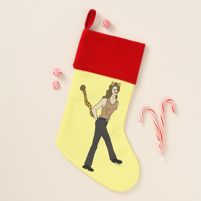catgirl button christmas stocking (Front)