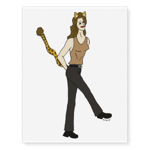 catgirl button temporary tattoos
